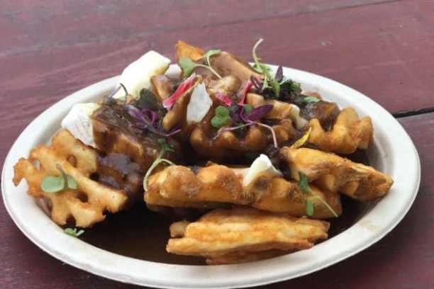a plate of food on a table
