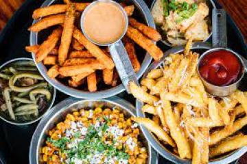 a plate of food on a table