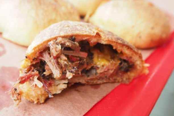 a close up of a sandwich on a plate