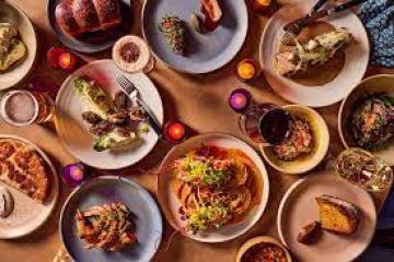 a plate of food on a table